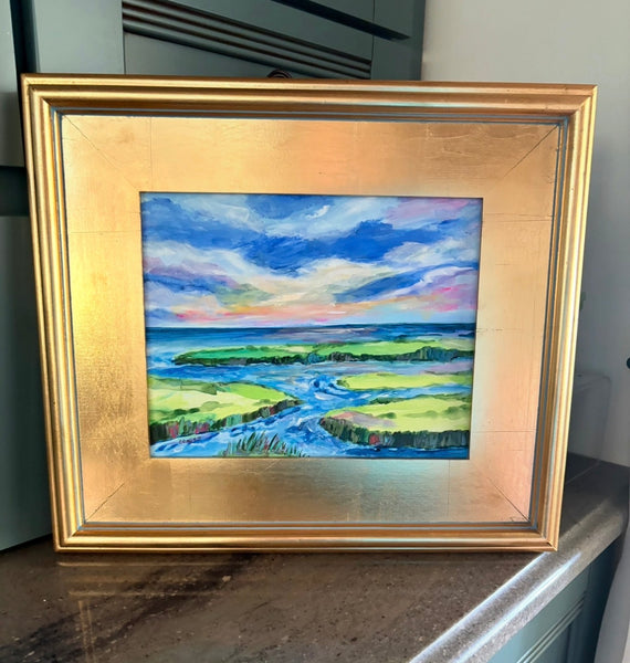 On The Marsh, framed 13x15"