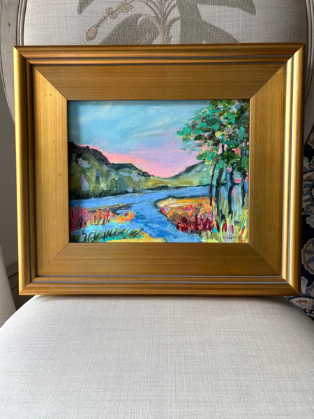 Autumn Along The River 13x15"