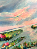 PInk Sky Marsh 24x36"