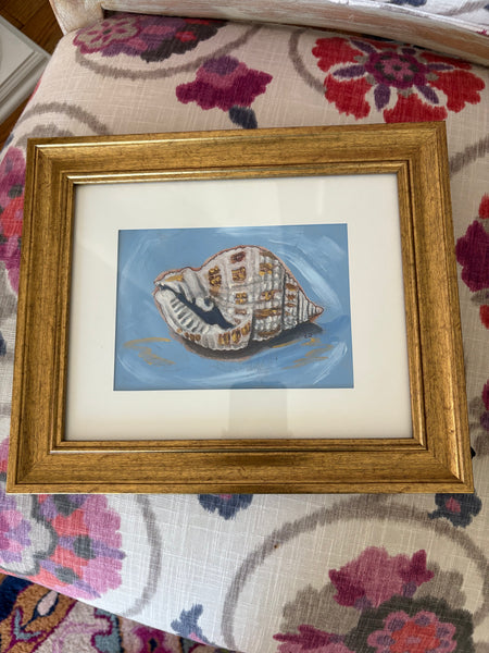 Shell in 8x10" frame #blue
