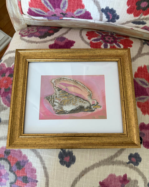 Pink Shell in 8x10" framed