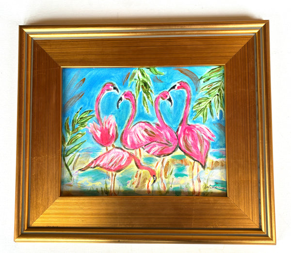Flamingo Love 13x15"