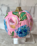 6" Pink Hydrangea Pumpkin