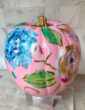 9" Pink Hydrangea Pumpkin