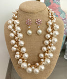 Pearl Cluster Necklace