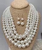 Multi Strand Pearl Set