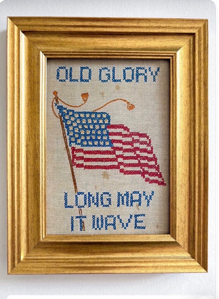 Print of Antique Embroidered Flag