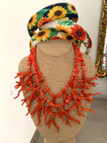 Faux Coral Necklace