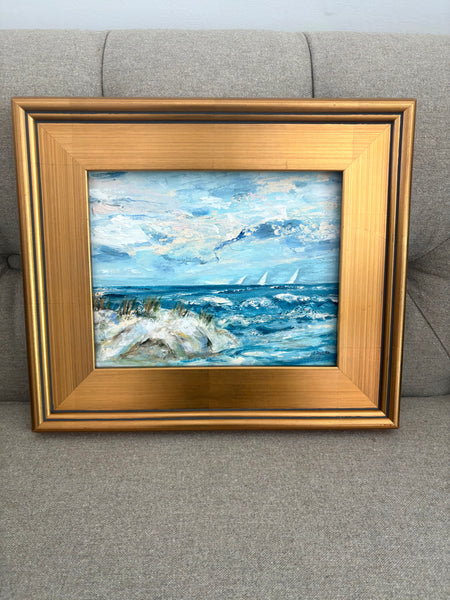 Sail Along the Beach 13x15"