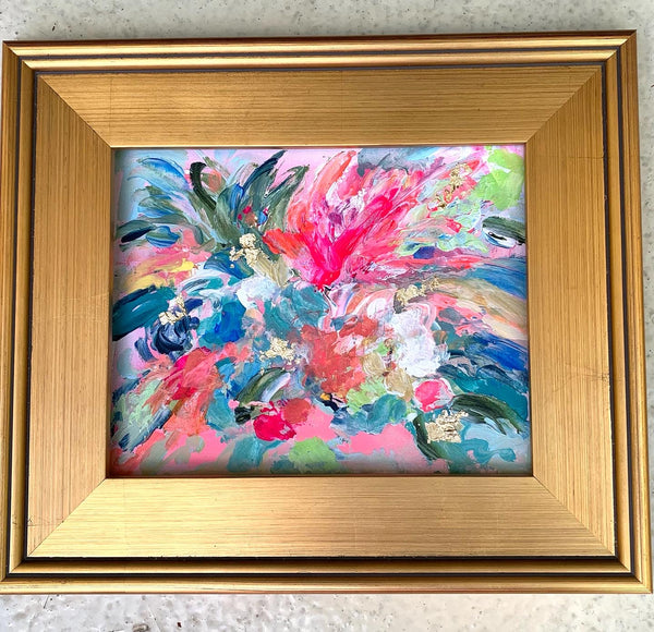 SOLD Thick Paint "Pink Petals"