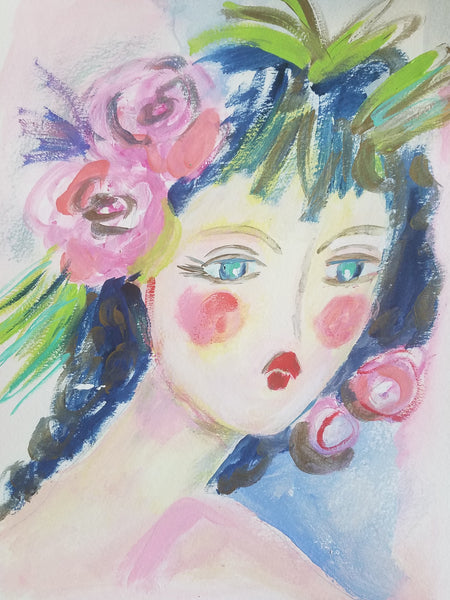 Leah Portrait On Paper 9x12