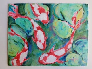 Koi Fish 11x14  Original View 2