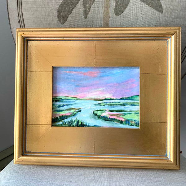 Sunset Marsh Painting 11x14