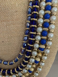 Multi Strand Pearl and Royal Necklace Set