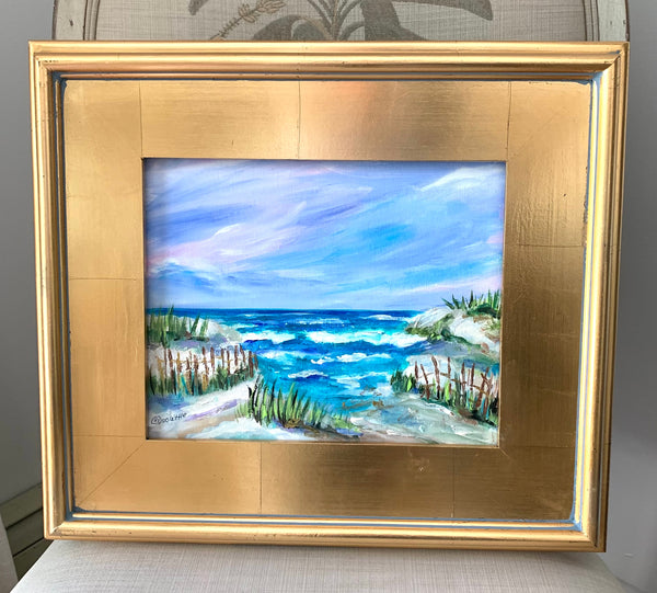 Seascape With Fence 14x17