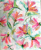 Scattered Flowers Coral 16x20