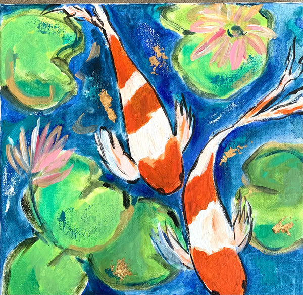 Koi Fish Pond #2 12x12