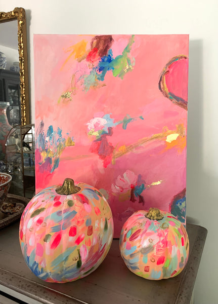 Pink Abstract Pumpkins