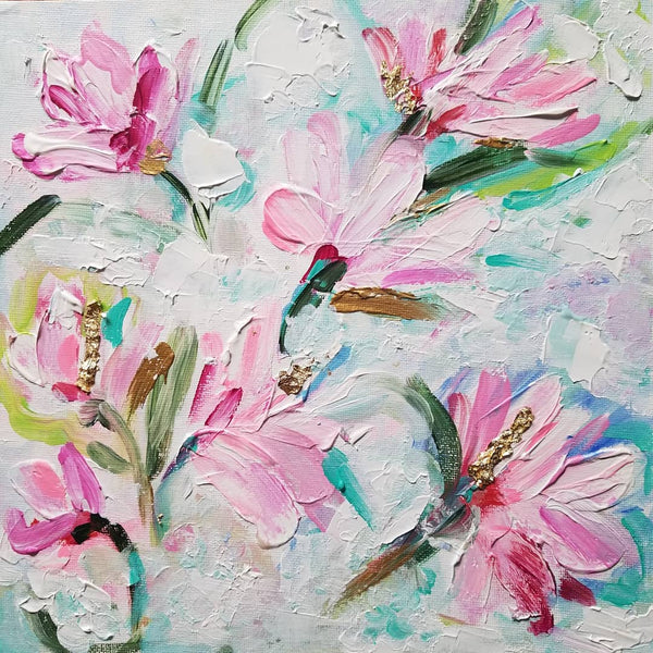 Scattered Flowers  10x10