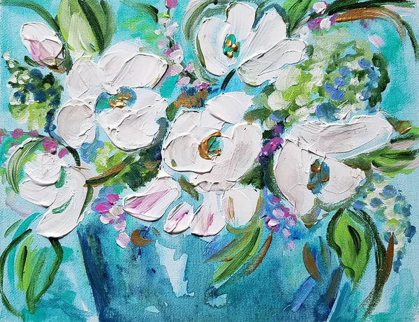Lovely White Flowers 8x10
