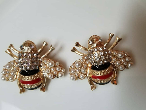 Bee Pearl Earrings