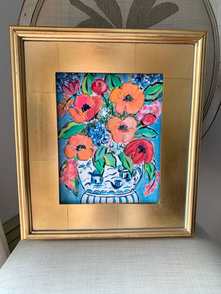Bright Pagoda Floral 14x17