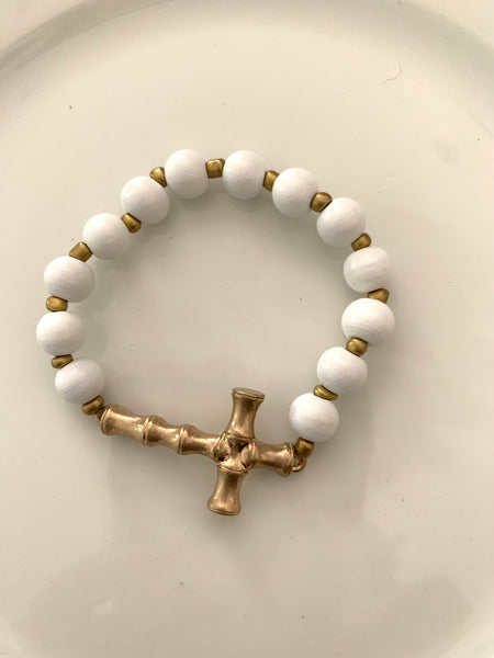 Beaded Cross Bracelet