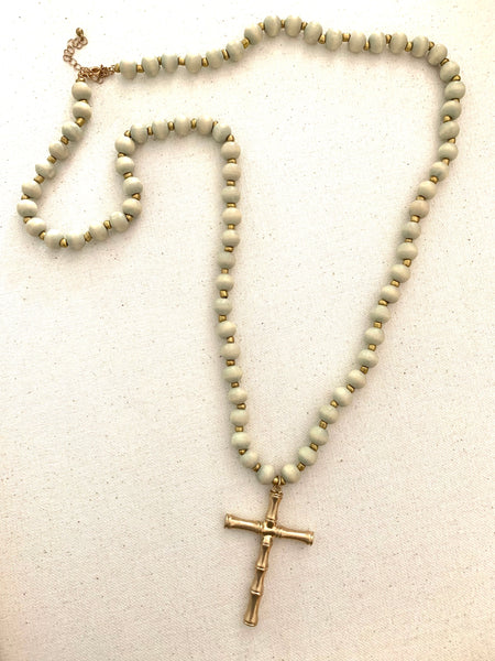 Beaded Cross Necklace