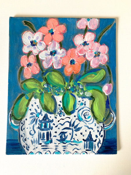 8x10 Chinoiserie Orchids