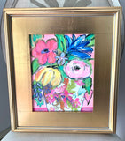 SOLD Framed Tobacco Leaf Floral