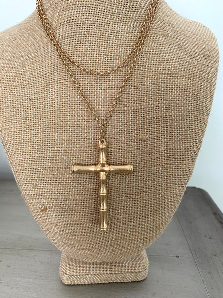 Gold Bamboo Cross