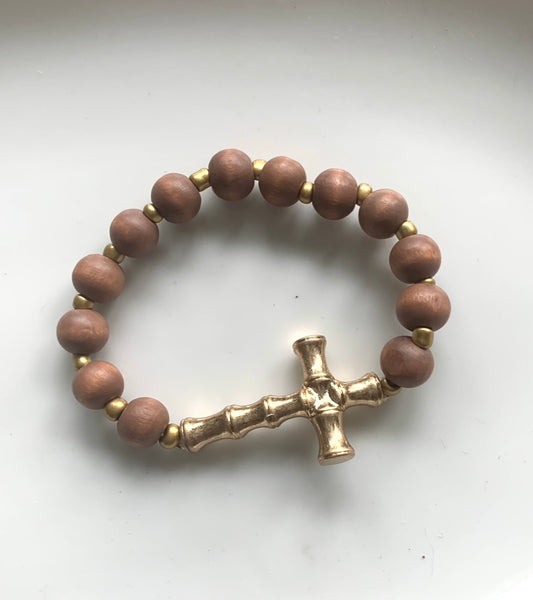 Beaded Cross Bracelet