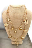 Gold Sea LIfe Charm Necklace