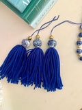 Porcelain Blue and White Chinoiserie Tassels