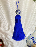 Royal Blue Beaded Tassel