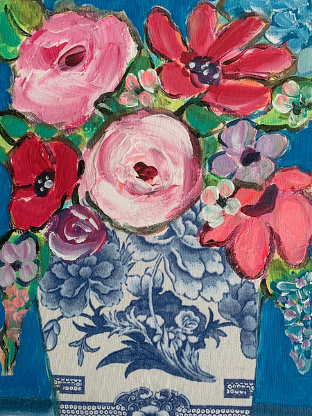 7X9 Chinoiserie Floral