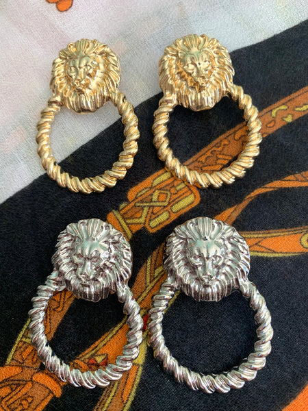 Lion Doorknocker Earrings