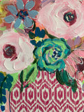 Mixed Media 7x9 Diamond Vase PInk