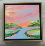 10x10" Framed Sunset Sky