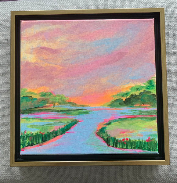 10x10" Framed Sunset Sky