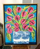 SALE 6x20" Framed Tulips