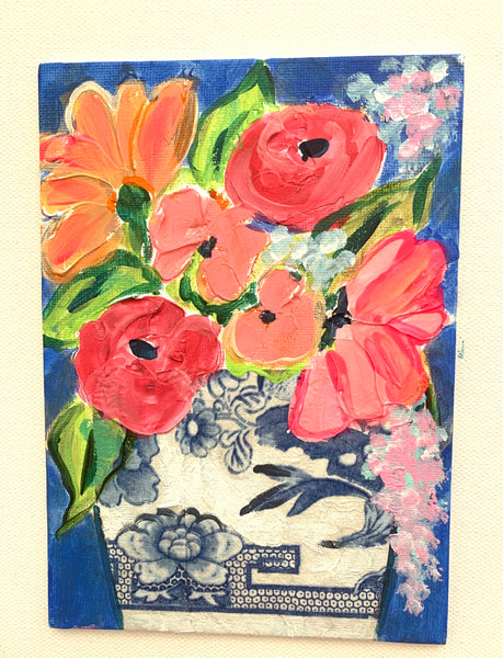 5x7 Chinoiserie Floral