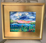 "On The Edge"  Framed Abstract 12x15"