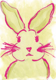 Green Bunny Original 5 x 7"