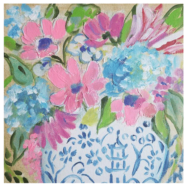 Chinoiserie Floral 8x8