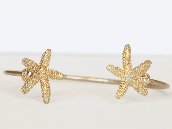 Goldtone Starfish Cuff